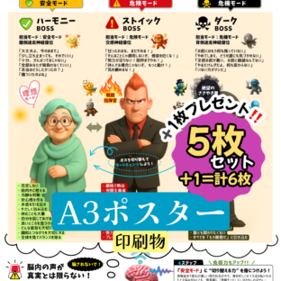 脳内BOSS《A3ポスター×5枚セット(印刷物) 》【感謝で➕1枚プレゼント❗️＝合計6枚セット（1枚当たり@666.7円）】